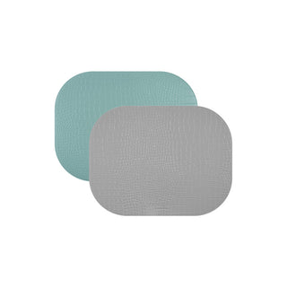 AC Placemat Cool Gray & Light Blue (Reversible), Set of 4