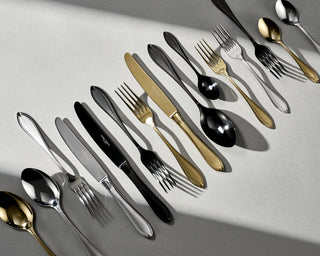 The Symphony Cutlery in silver, gold and black — 18/10 stainless steel, made in Portugal