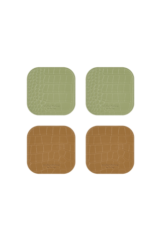 AC Coaster Sage Green & Mocha Beige (Reversible)