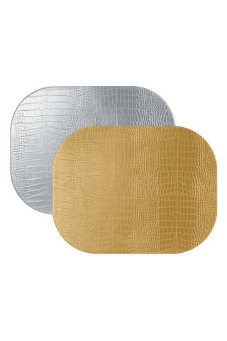 Autumn City Placemat — Gold & Silver