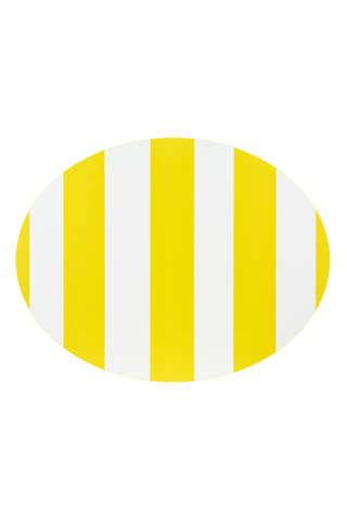 Life Placemat Oval — Yellow, Set of 2