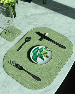 AC Placemat Sage Green & Mocha Beige (Reversible)